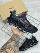 Mizuno Prophecy 14 Preto c/ Vermelho e Verde Água