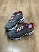 Nike AirMax TN Cinza c/ Vermelho e Branco