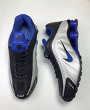 Nike Shox R4 Preto c/ Branco e Azul