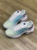 Nike AirMax TN Branco c/ Azul Claro e Verde Limão