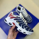 Nike Air Max TN Plus Branco c/ Azul Marinho e Vermelho