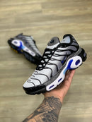 Nike AirMax TN Cinza Branco c/ Preto e Azul