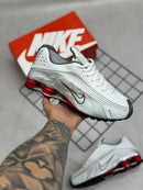 Nike Shox R4 Branco c/ Vermelho