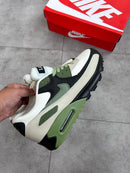Nike AirMax 90 Bege c/ Verde Militar e Preto