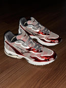 Mizuno Wave Rider Roeblockdown Anobloque Prata c/ Vermelho