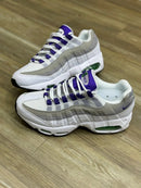 Nike AirMax 95 Branco c/ Roxo e Verde