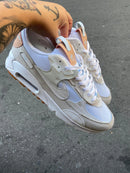Nike AirMax 90 Branco c/ Azul Claro e Bege