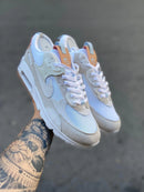Nike AirMax 90 Branco c/ Azul Claro e Bege