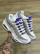 Nike AirMax 95 Branco c/ Roxo e Verde