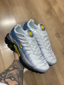 Nike AirMax TN Branco c/ Azul e Amarelo Neon