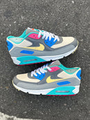 Nike AirMax 90 Cinza c/ Azul e Verde Água