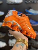 Nike Shox 12 Molas Retrô Laranja c/ Prata