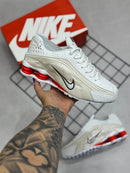 Nike Shox R4 Bege c/ Vermelho