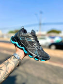 Mizuno Prophecy X Nacional Intermediário Preto c/ Azul Turquesa