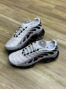 Nike AirMax TN Cinza Branco c/ Preto e Laranja