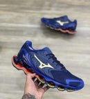 Mizuno Prophecy 12s Azul Marinho c/ Dourado e Laranja