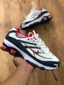 Nike Shox e Supreme Branco c/ Azul Marinho e Vermelho