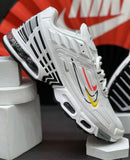 Nike AirMax TN Plus 3 Branco c/ Preto e Laranja