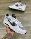 Nike AirMax 90 Branco c/ Cinza e Preto 2