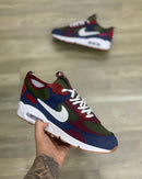 Nike AirMax 90 Azul Marinho c/ Verde Militar e Vermelho