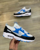 Nike AirMax 90 Branco c/ Azul e Preto 2