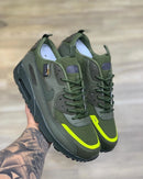 Nike AirMax 90 Verde Militar c/ Verde Limão