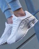 Nike Shox R4 Branco c/ Prata
