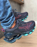 Mizuno Prophecy 14 Preto c/ Vermelho e Verde Água