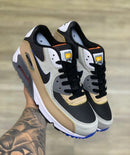 Nike AirMax 90 Preto c/ Bege e Cinza
