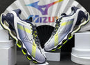 Mizuno Prophecy X Branco c/ Azul Marinho e Verde Limão