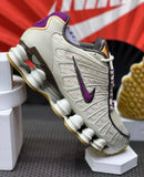 Nike Shox 12 Molas Retrô Bege c/ Roxo