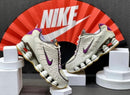 Nike Shox 12 Molas Retrô Bege c/ Roxo