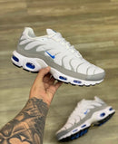 Nike AirMax TN Plus Branco c/ Cinza e Azul