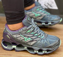 Mizuno Prophecy 7 Cinza c/ Verde Menta e Roxo