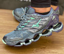 Mizuno Prophecy 7 Cinza c/ Verde Menta e Roxo