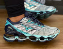 Mizuno Prophecy 7 Prata c/ Azul Claro e Marinho