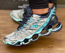 Mizuno Prophecy 7 Prata c/ Azul Claro e Marinho