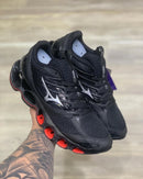 Mizuno Prophecy 13s Preto c/ Prata e Vermelho